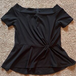 New York & Company Black Off-Shoulder Blouse